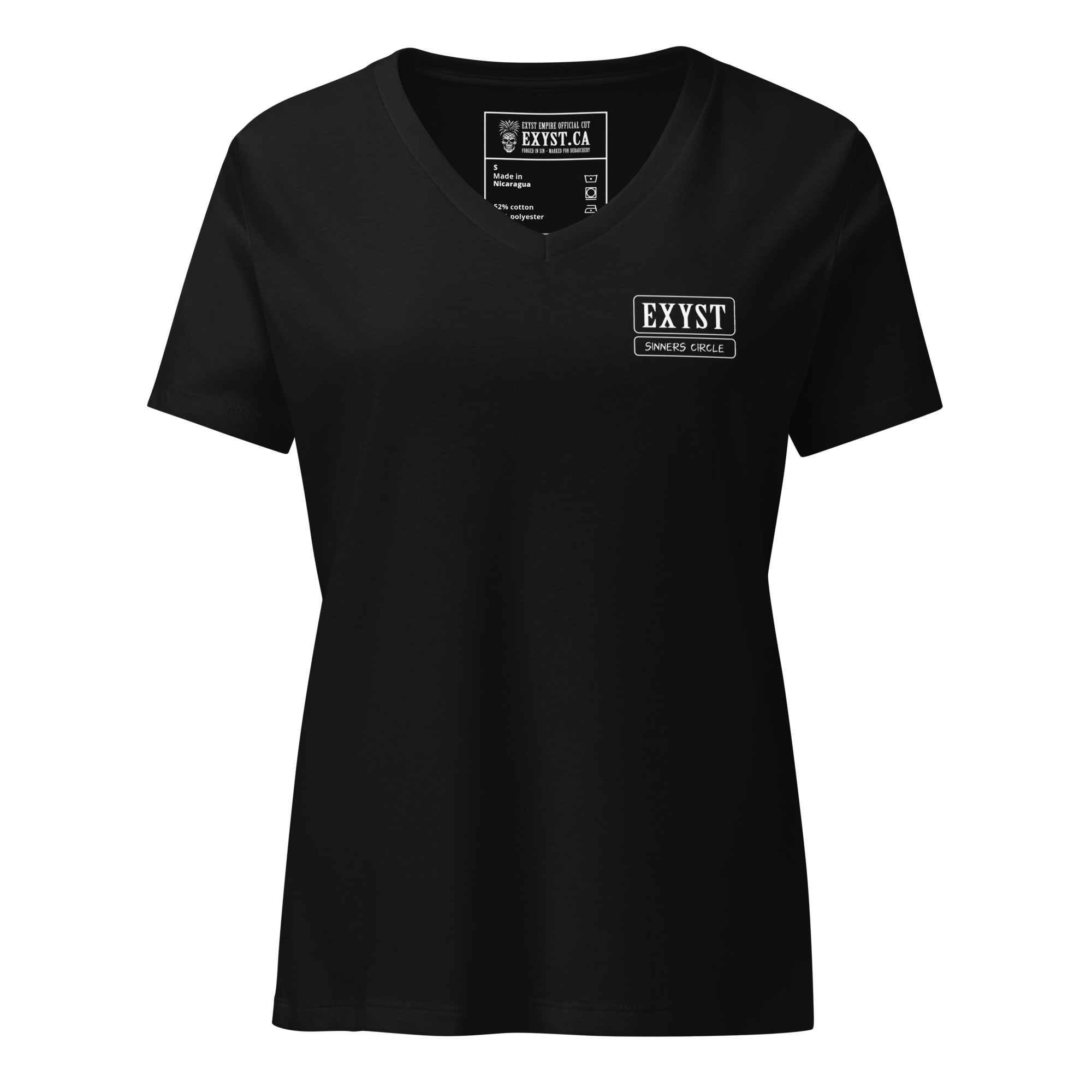 Sinners Circle: Women’s relaxed v-neck t-shirt - Image 2